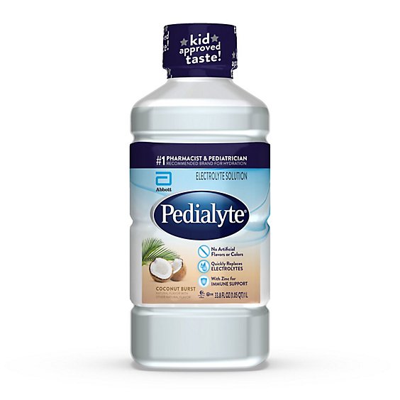 Pedialyte Coconut 1 Liter Bottle - 33.8 FZ