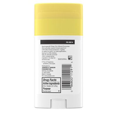 Neutrogena Sheer Zinc Sunscreen Stick Spf50 - 1.5 OZ - Image 5