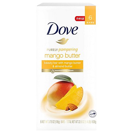 Dove Mango & Almond Butter Bar Soap - 6-3.75 OZ - Image 1