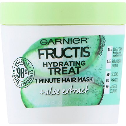 Garnier Hydrating Treat 1 Minute Hair Mask Aloe - 3.4 FZ - Image 2