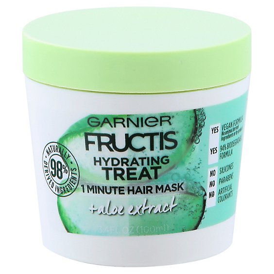 Garnier Hydrating Treat 1 Minute Hair Mask Aloe - 3.4 FZ