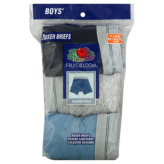 Fruit Of The Loom Boys Boxer Brief X Large - 3 PK