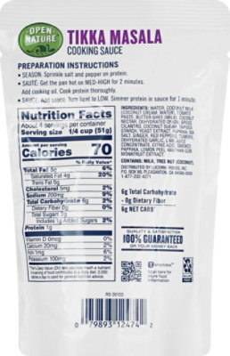 Open Nature Sauce Cooking Tikka Masala - 7 OZ - Image 7