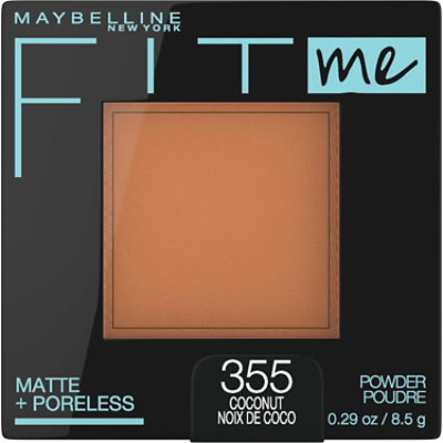 Maybelline Fit Me Matte Plus Poreless Coconut Pressed Face Powder Makeup - 0.29 Oz - Image 1