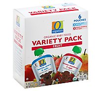 O Organics Baby Fd Fruit Variety Pack Pouch - 6-4 OZ