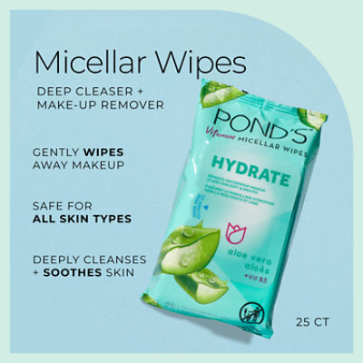 Ponds Face Care Hydrate Facial Wipe - 25 CT - Image 2