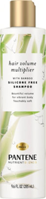 Pantene Pro-V Shampoo Nutrient Blends Hair Volume Multiplier With Bamboo Silicon Free - 9.6 Fl. Oz - Image 2