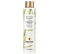 Pantene Pro-V Shampoo Nutrient Blends Hair Volume Multiplier With Bamboo Silicon Free - 9.6 Fl. Oz