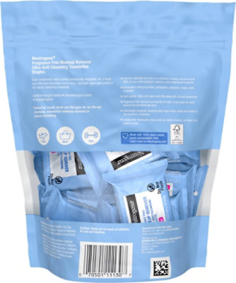 Neutrogena Makeup Remover Face Wipes Single Facial Cleansing Wipes - 20 Count - Image 5