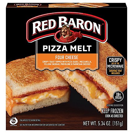 Red Baron Pizza Melt Pizza 4 Cheese - 5.34 OZ - Image 2