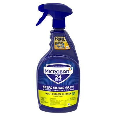 Microban 24 Hour Fresh Scent Multi Purpose Cleaner and Disinfectant Spray - 32 Fl. Oz.