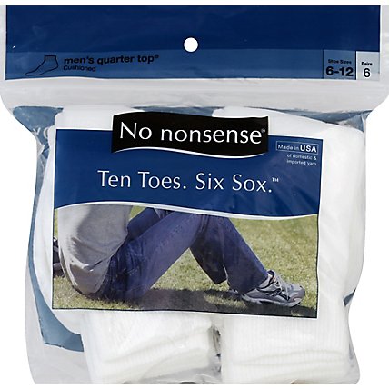 Nn Socks Mens Quarter Top 6-12 - 6 PR - Image 2