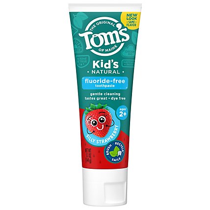 Toms Kids Fluoride Free Silly Strawberry Toothpaste - 5.1 OZ - Image 1