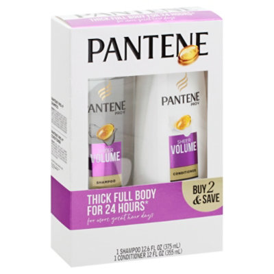 Pantene Pro V Shampoo & Conditioner Bundle Sheer Volume - Each