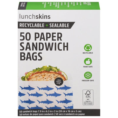 Lunchskins Bag Paper Sandwich Shark - 50 CT - Image 3