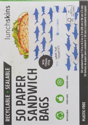 Lunchskins Bag Paper Sandwich Shark - 50 CT - Image 4