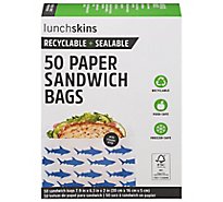 Lunchskins Bag Paper Sandwich Shark - 50 CT