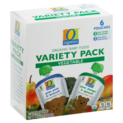 O Organics Baby Fd Vegetable Variety Pk Pouch - 6-4 OZ