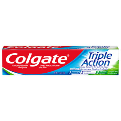 Colgate Triple Action Toothpaste Mint - 4 Oz