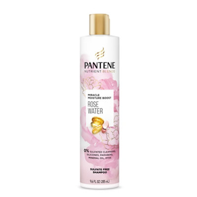 Pantene Pro-V Shampoo Nutrient Blends Miracle Moisture Boost With Rose Water Sulfate Free - 9.6 Oz - Image 8