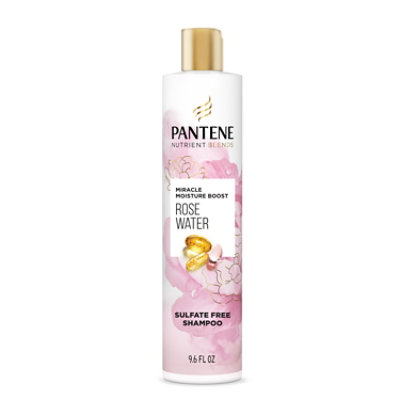 Pantene Pro-V Shampoo Nutrient Blends Miracle Moisture Boost With Rose Water Sulfate Free - 9.6 Oz - Image 1