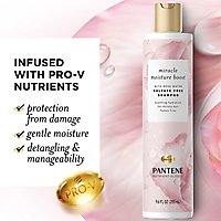 Pantene Pro-V Shampoo Nutrient Blends Miracle Moisture Boost With Rose Water Sulfate Free - 9.6 Oz - Image 3