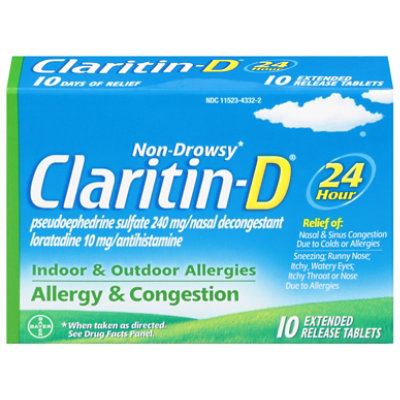 Claritin D 24 Hour Allergy And Congestion Tablets - 10 CT - Image 3