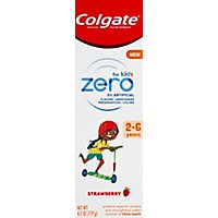 Colgate Zero Kids Strawberry Toothpaste 2-6yrs - 4.2 OZ - Image 2