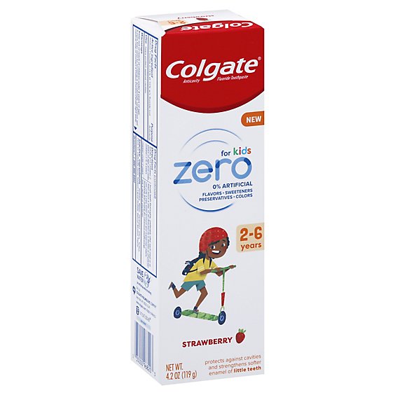 Colgate Zero Kids Strawberry Toothpaste 2-6yrs - 4.2 OZ