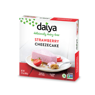 Daiya Dairy Free Gluten Free Strawberry Vegan Cheesecake Dessert - 14.1 Oz - Image 1