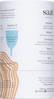 Saalt Menstrual Cup Regular Blue - EA - Image 4