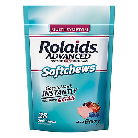 Rolaids Advanced Soft Chews Mixed Berry - 28 CT