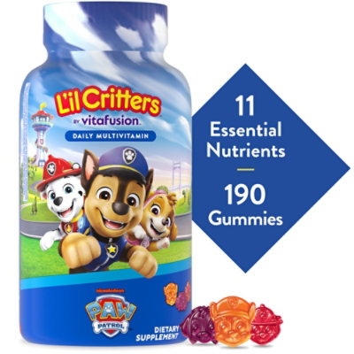 Lil Critters Paw Patrol Complete Multivitamin Gummies - 190 Count - Image 2