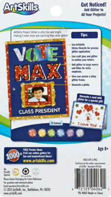 Artskills Glitter Shakers 6 Vibrant Colors - 6 CT - Image 3