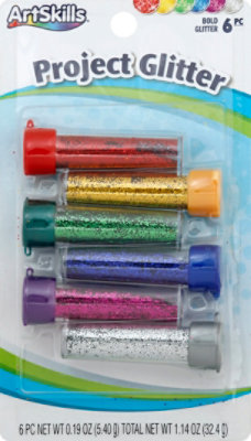 Artskills Glitter Shakers 6 Vibrant Colors - 6 CT - Image 2