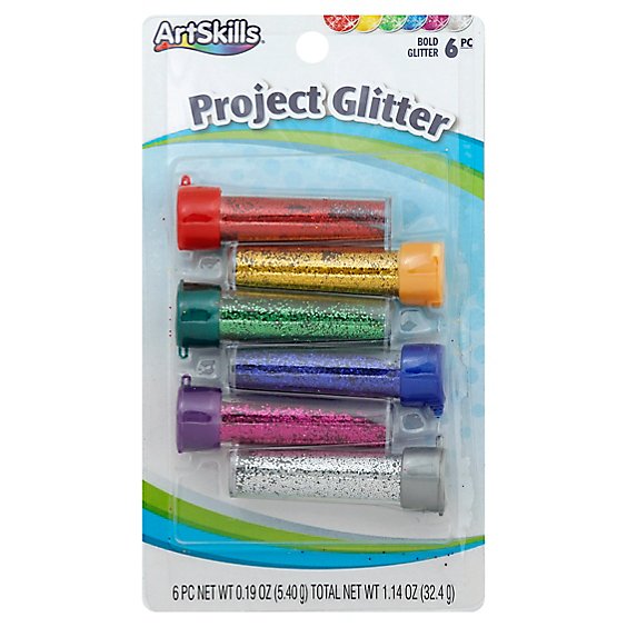 Artskills Glitter Shakers 6 Vibrant Colors - 6 CT