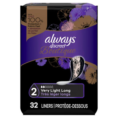 Always Discreet Boutique Very Light Absorbency Long Length Incontinence Liners - 32 Count - Image 8