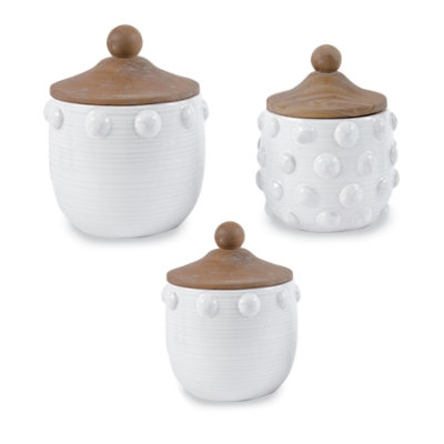 Mud Pie Raised Dot Canister Set - EA