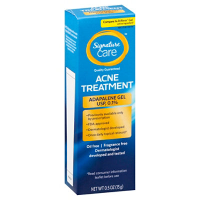 Signature Care Acne Treatment Adapalene Gel - 0.5 OZ