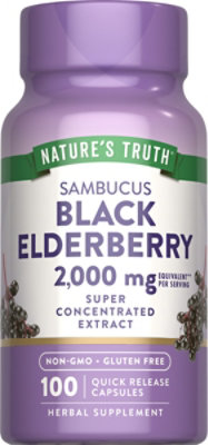 Nature's Truth Sambucus Black Elderberry 2000 mg - 100 Count - Image 1