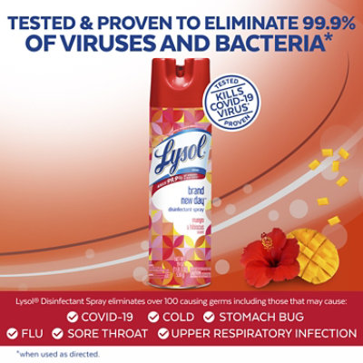 Lysol Mango And Hibiscus Disinfectant Spray - 19 Fl. Oz. - Image 2