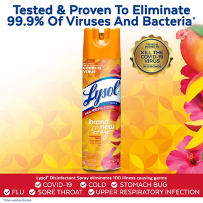 Lysol Mango And Hibiscus Disinfectant Spray - 19 Fl. Oz. - Image 4