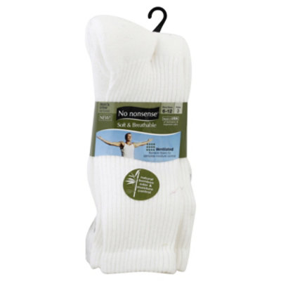 No nonsense Socks Soft & Breathable No Show Cushioned White Size 4-9 - 3  Count - Safeway