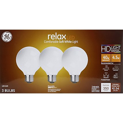Ge 40w Eq Hd Relax G25 Frosted - 3 CT - Image 2