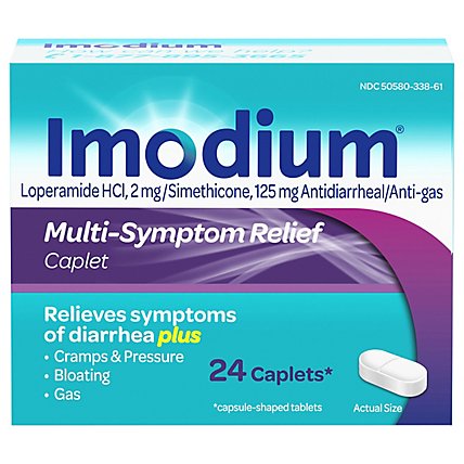Imodium Multi Symptom Relief Caplets - 24 CT - Image 2