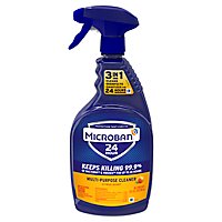 Microban 24 Hour Citrus Scent Multi Purpose Cleaner and Disinfectant Spray - 32 Fl. Oz. - Image 2