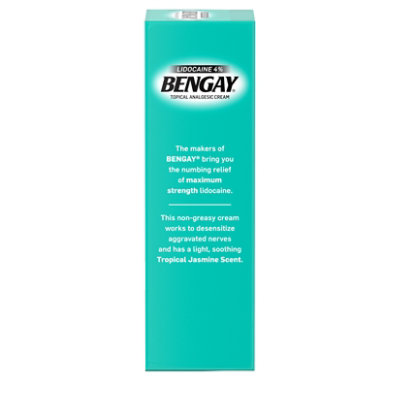 BENGAY Lidocaine 4% Tropical Jasmine Cream - 3 Oz - Image 3