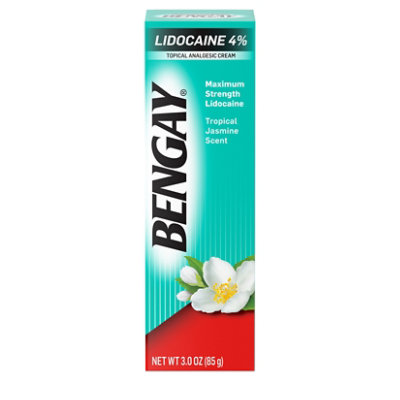 BENGAY Lidocaine 4% Tropical Jasmine Cream - 3 Oz - Image 1