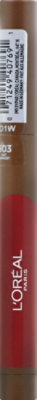 L'orea Matte Lip Crayon Hot Apricot - .04 OZ - Image 2