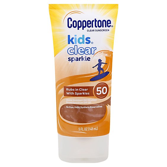 Coppertone Kids Clear Sparkle Spf50 Lotion - 5 OZ